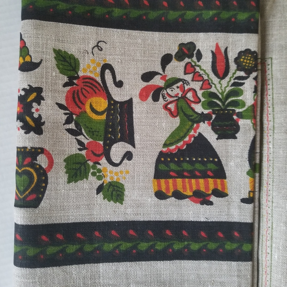 Pennsylvania Dutch linen table cloth